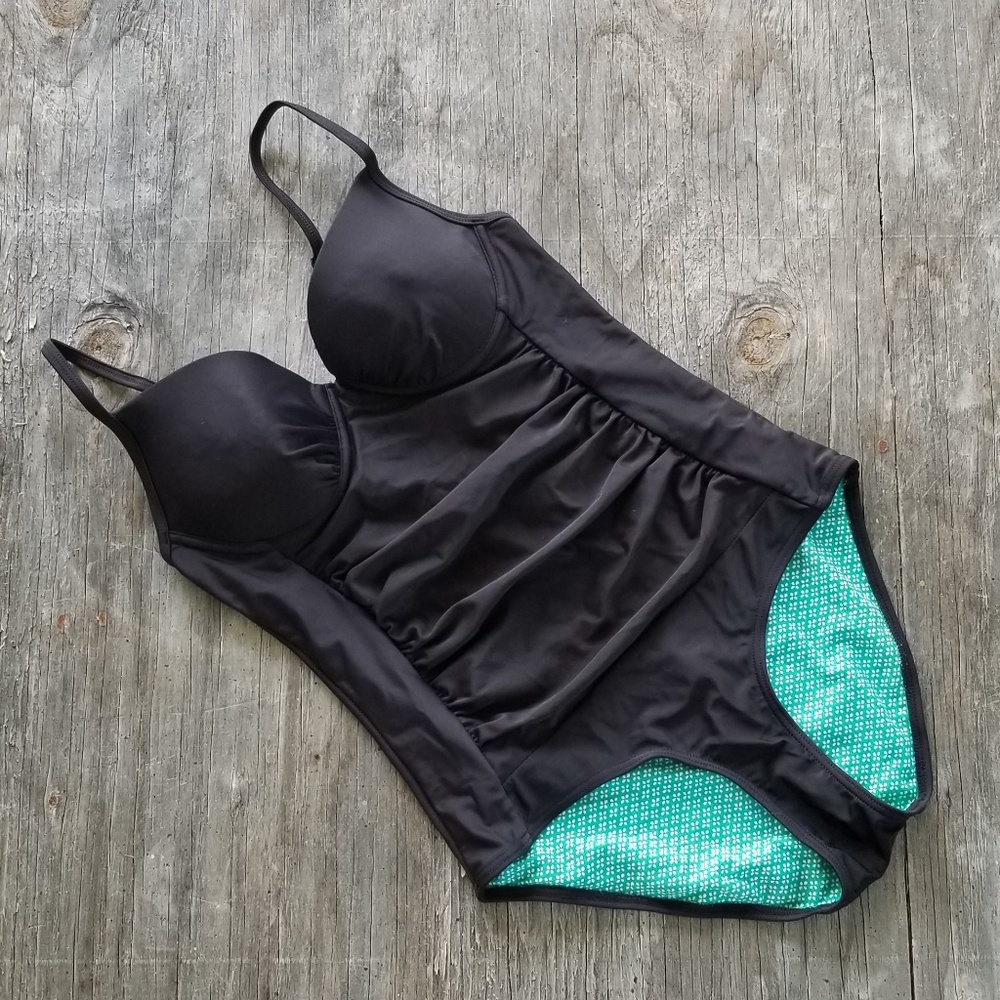 Black one piece swimsuit